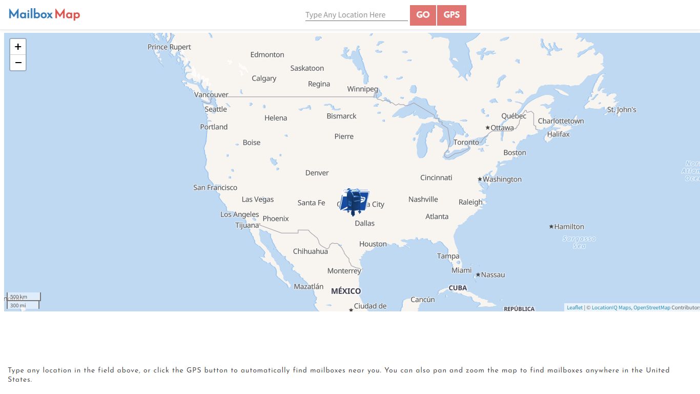MailboxMap - Find and locate blue USPS mailbox locations near me